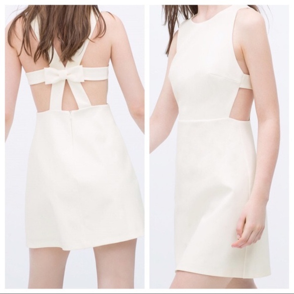 Party dress Zara open back white dress